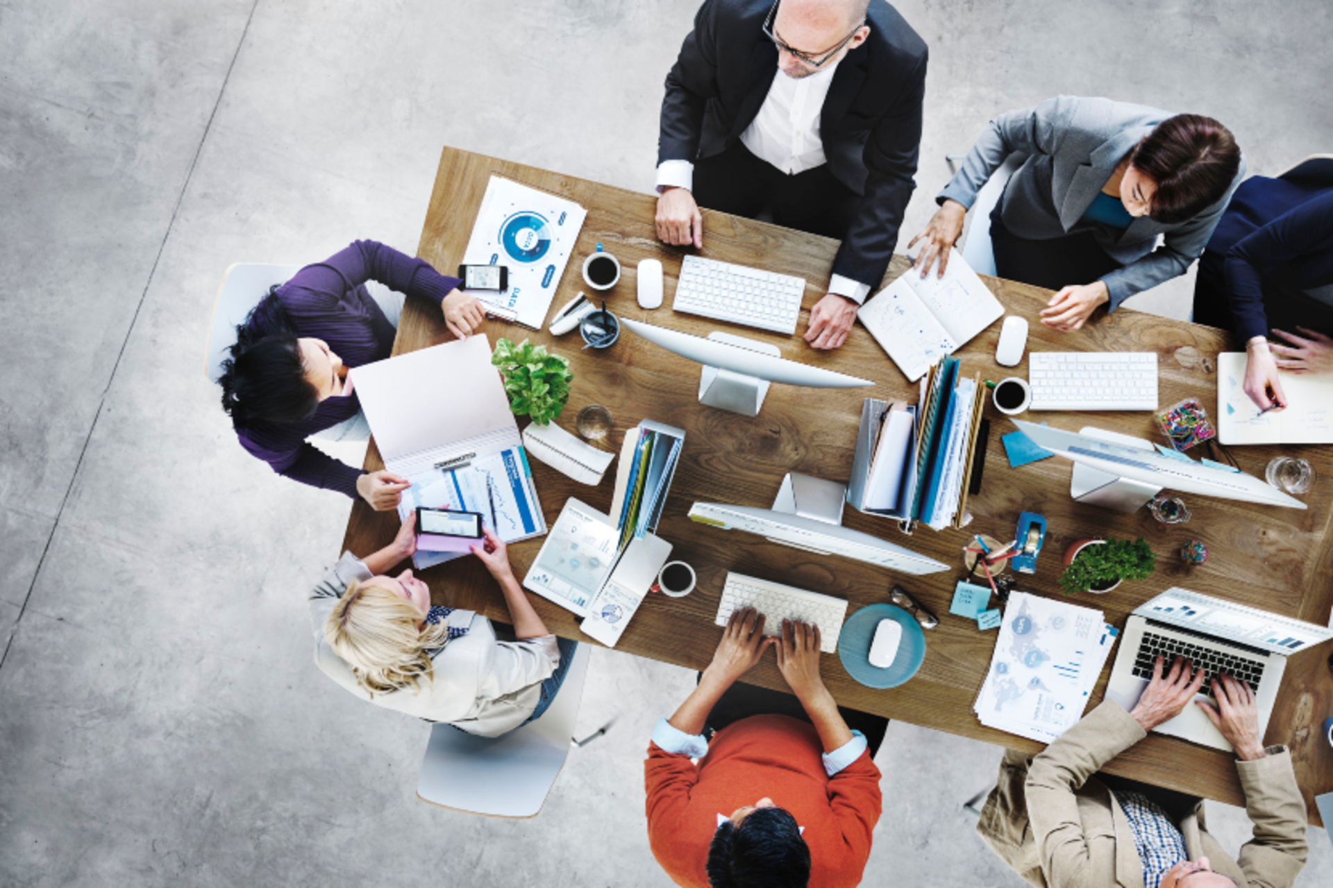 Group of Business People Working in the Office Concept